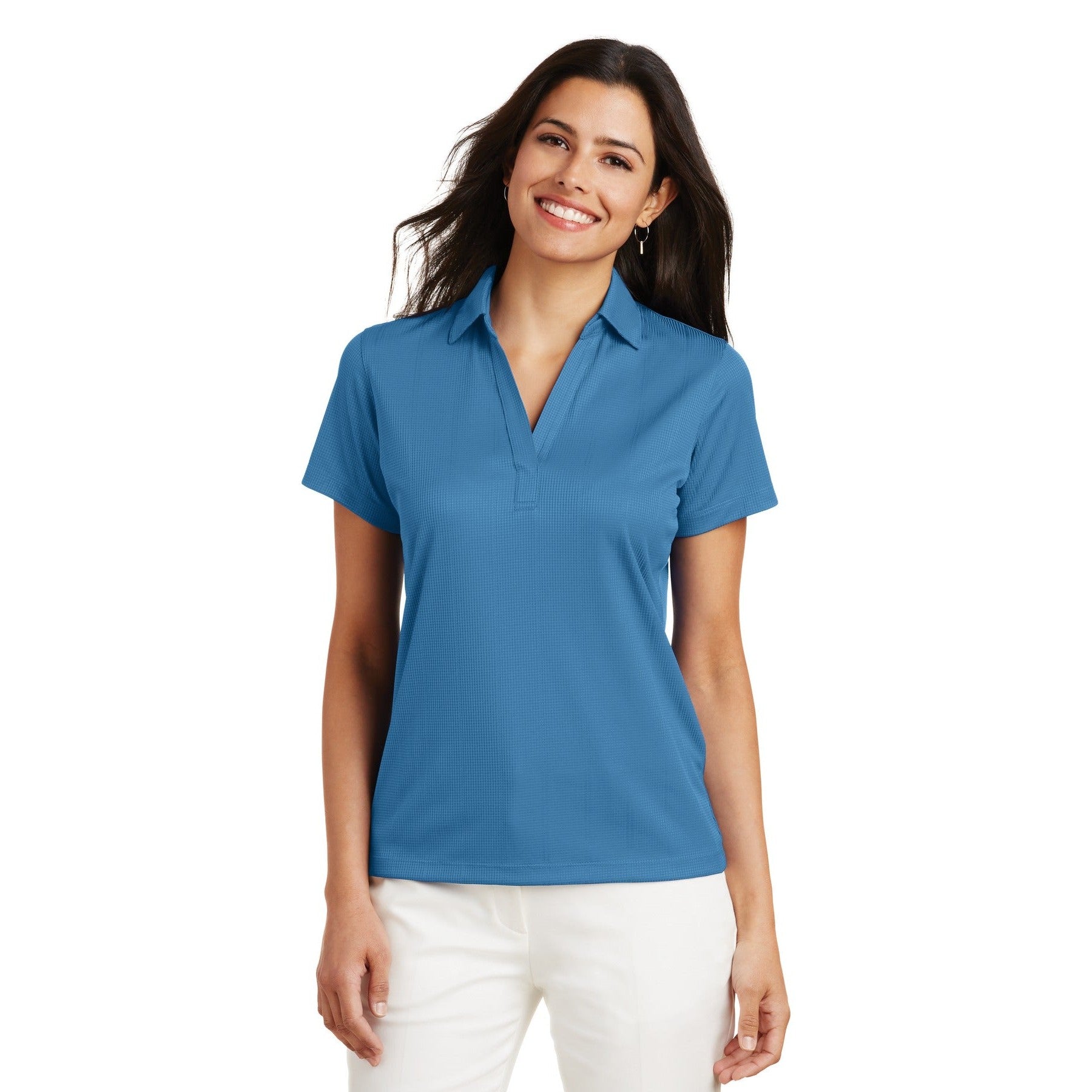 Port Authority-Port Authority® Women's Performance Fine Jacquard Polo. L528-MedTech-6